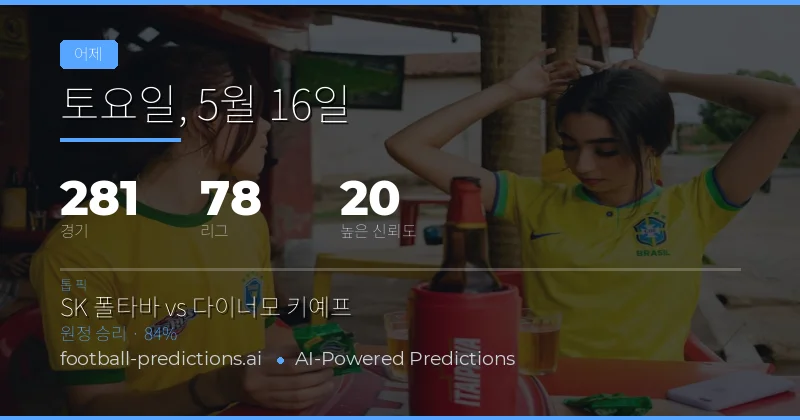 2026년 5월 16일 축구 예측 결과 종합 분석