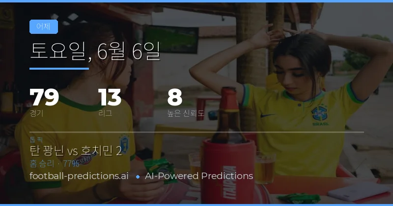 전 세계 축구 경기 결과 예측 분석: 2026년 6월 6일 종합 리뷰
