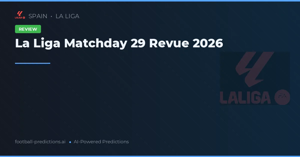 La Liga Matchday 29 Revue 2026