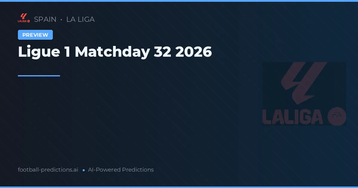 Ligue 1 Matchday 32 2026