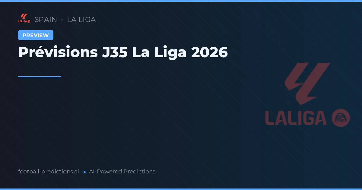 Prévisions J35 La Liga 2026