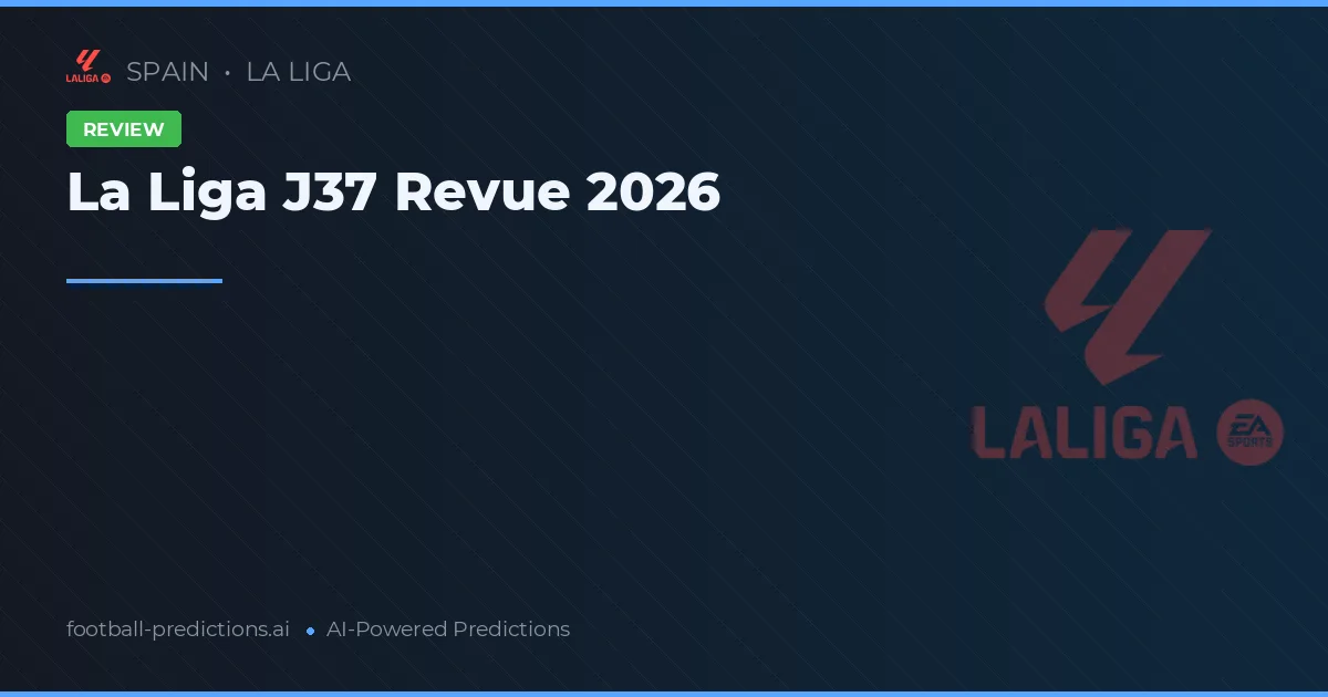 La Liga J37 Revue 2026