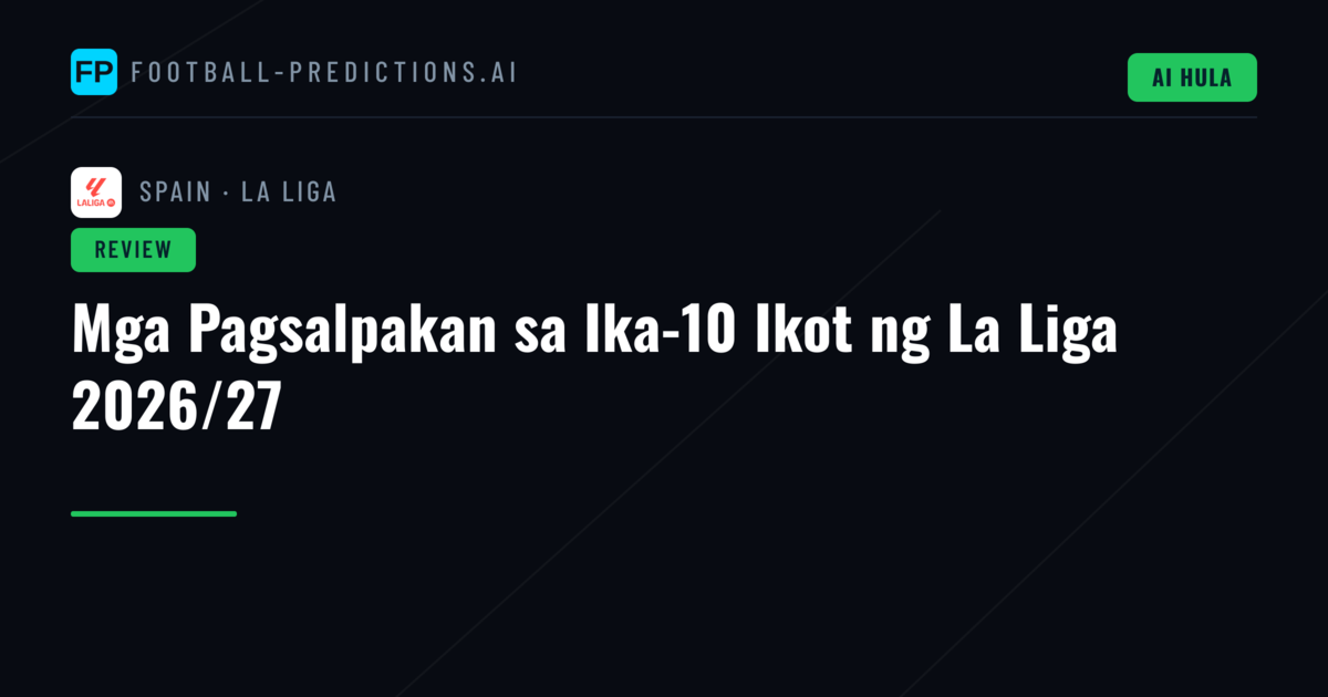 Mga Pagsalpakan sa Ika-10 Ikot ng La Liga 2026/27