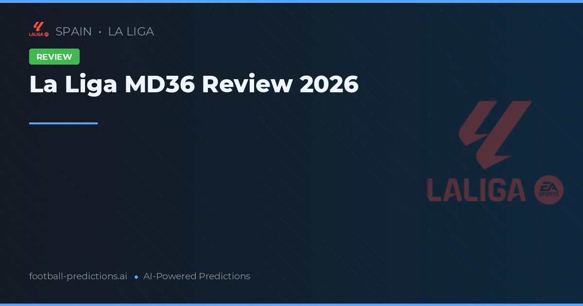 La Liga MD36 Review 2026