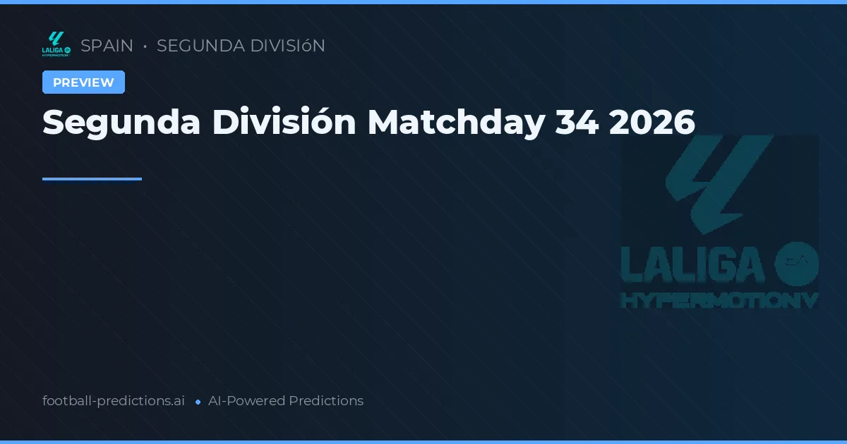 Segunda División Matchday 34 2026