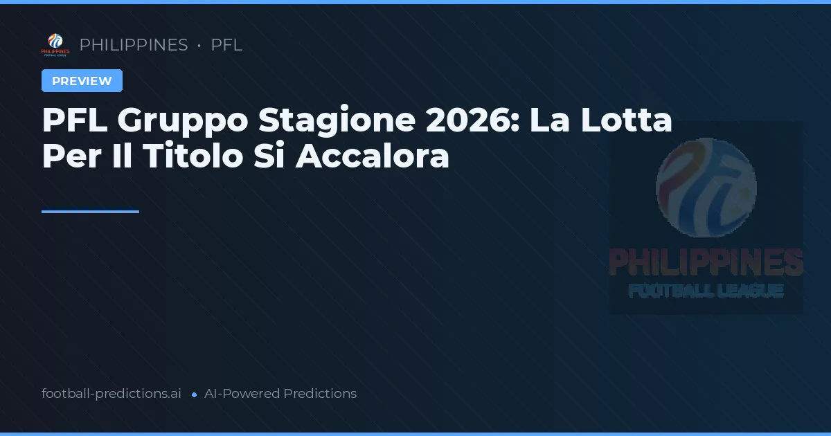 PFL Gruppo Stagione 2026: La Lotta Per Il Titolo Si Accalora