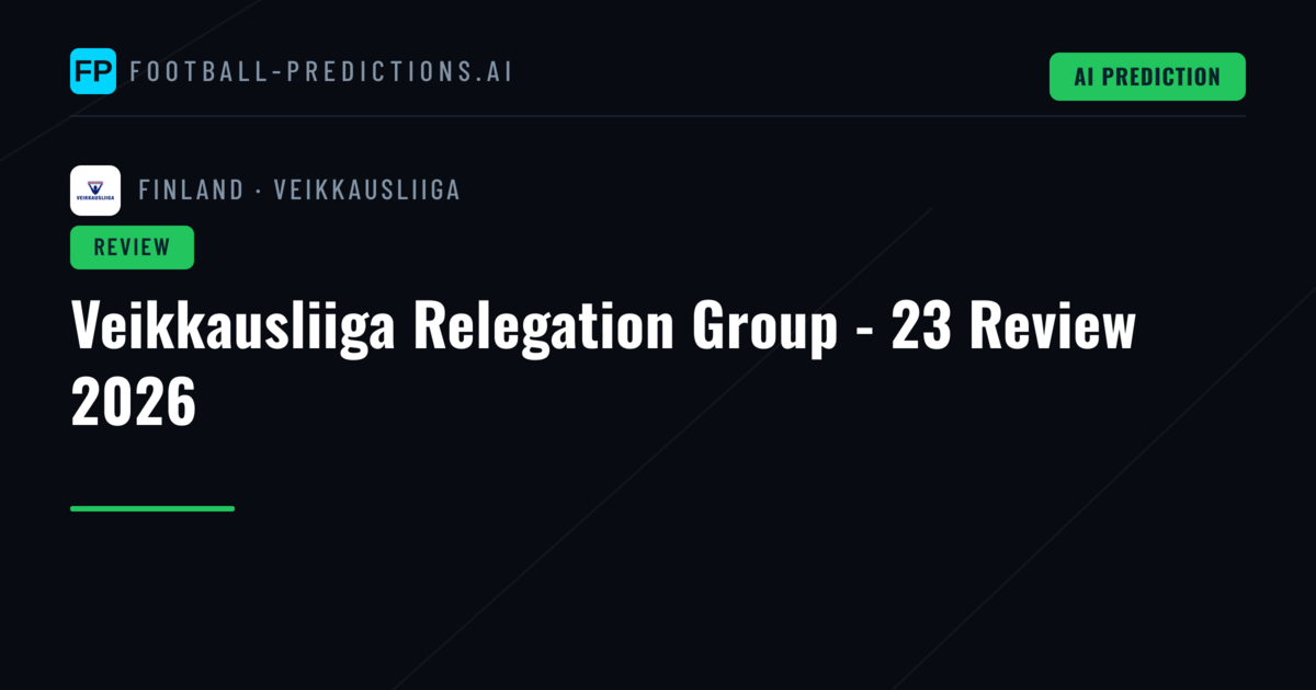 Veikkausliiga Relegation Group - 23 Review 2026