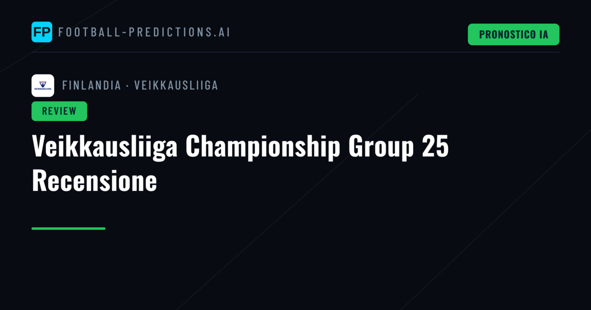 Veikkausliiga Championship Group 25 Recensione