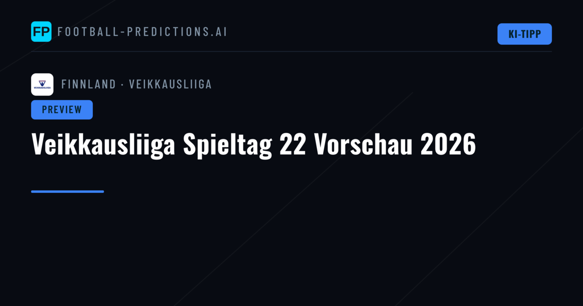 Veikkausliiga Spieltag 22 Vorschau 2026