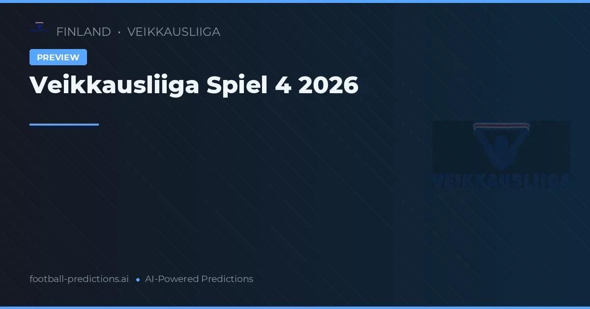 Veikkausliiga Spiel 4 2026