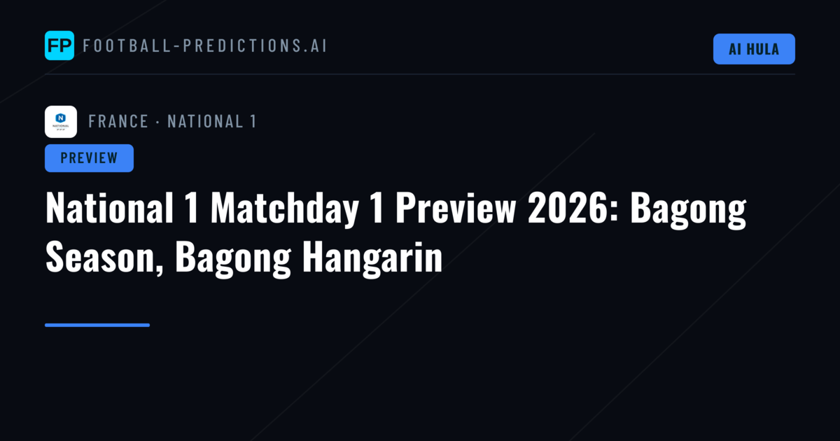 National 1 Matchday 1 Preview 2026: Bagong Season, Bagong Hangarin