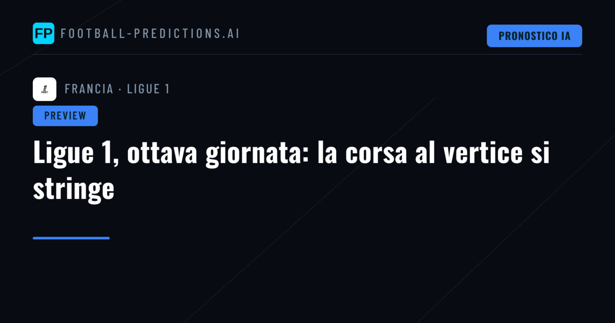Ligue 1, ottava giornata: la corsa al vertice si stringe
