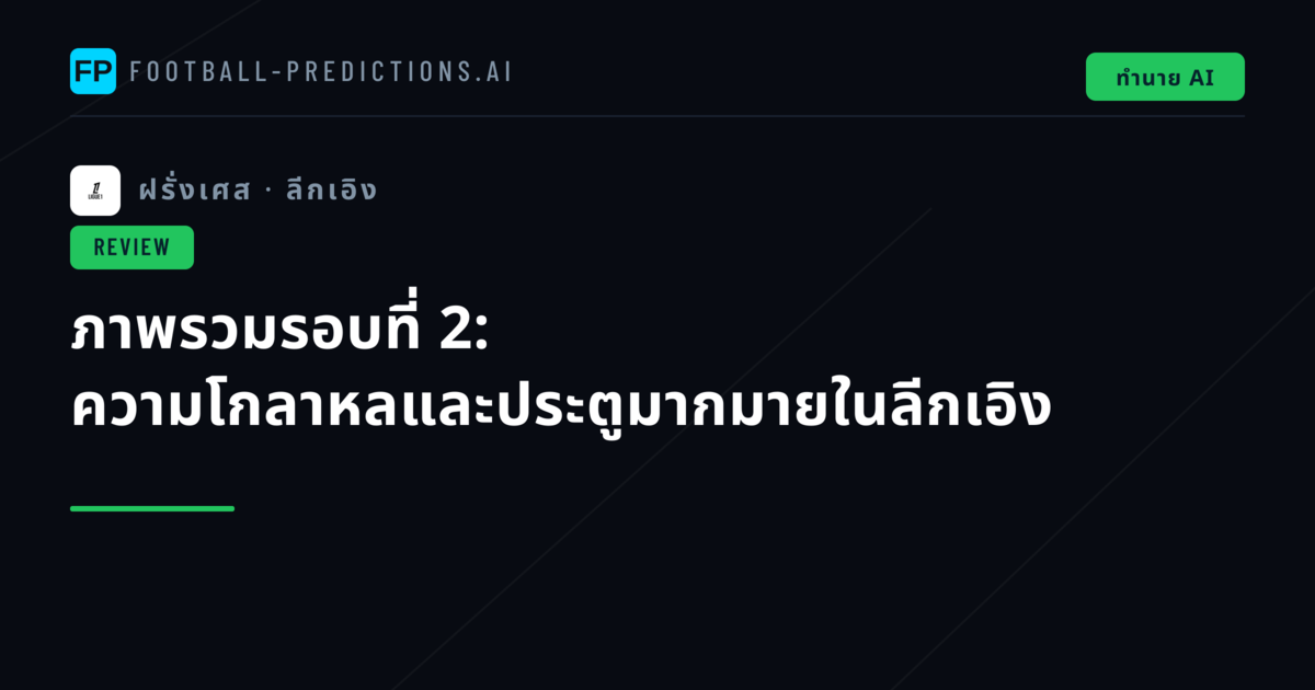 ภาพรวมรอบที่ 2: ความโกลาหลและประตูมากมายในลีกเอิง