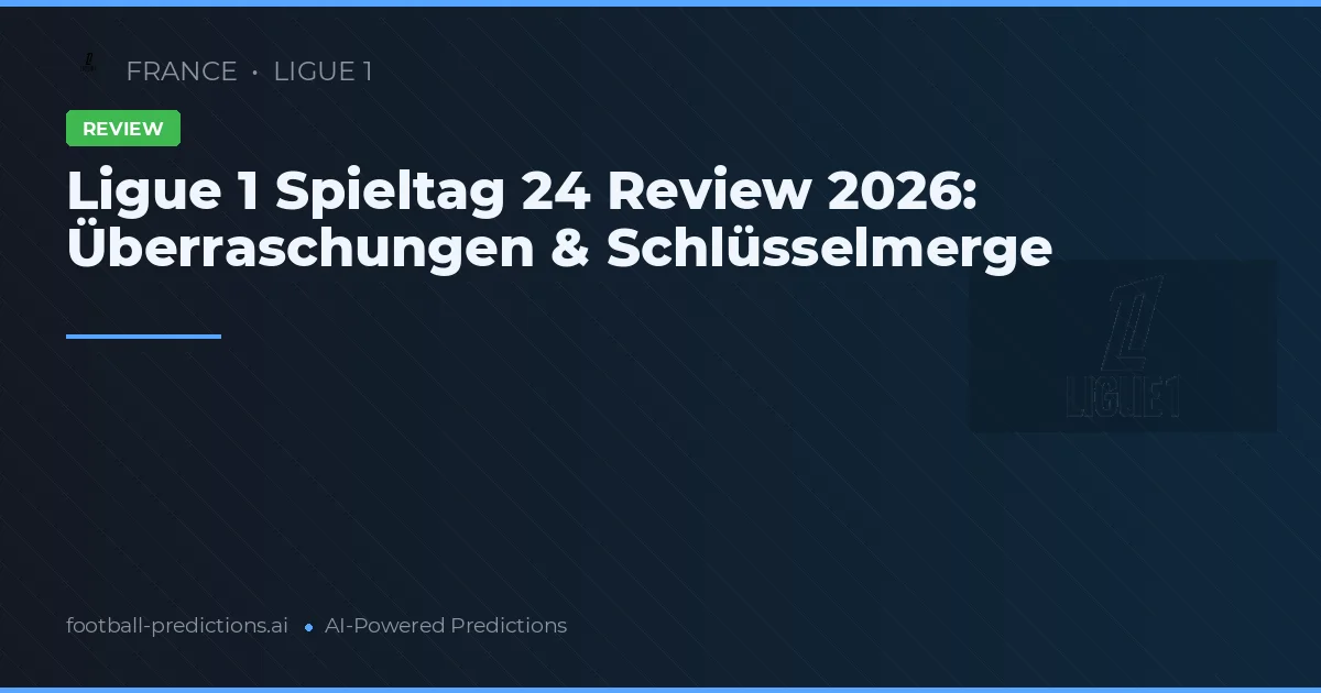 Ligue 1 Spieltag 24 Review 2026: Überraschungen & Schlüsselmerge