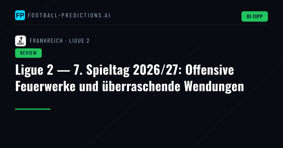 Ligue 2 — 7. Spieltag 2026/27: Offensive Feuerwerke und überraschende Wendungen