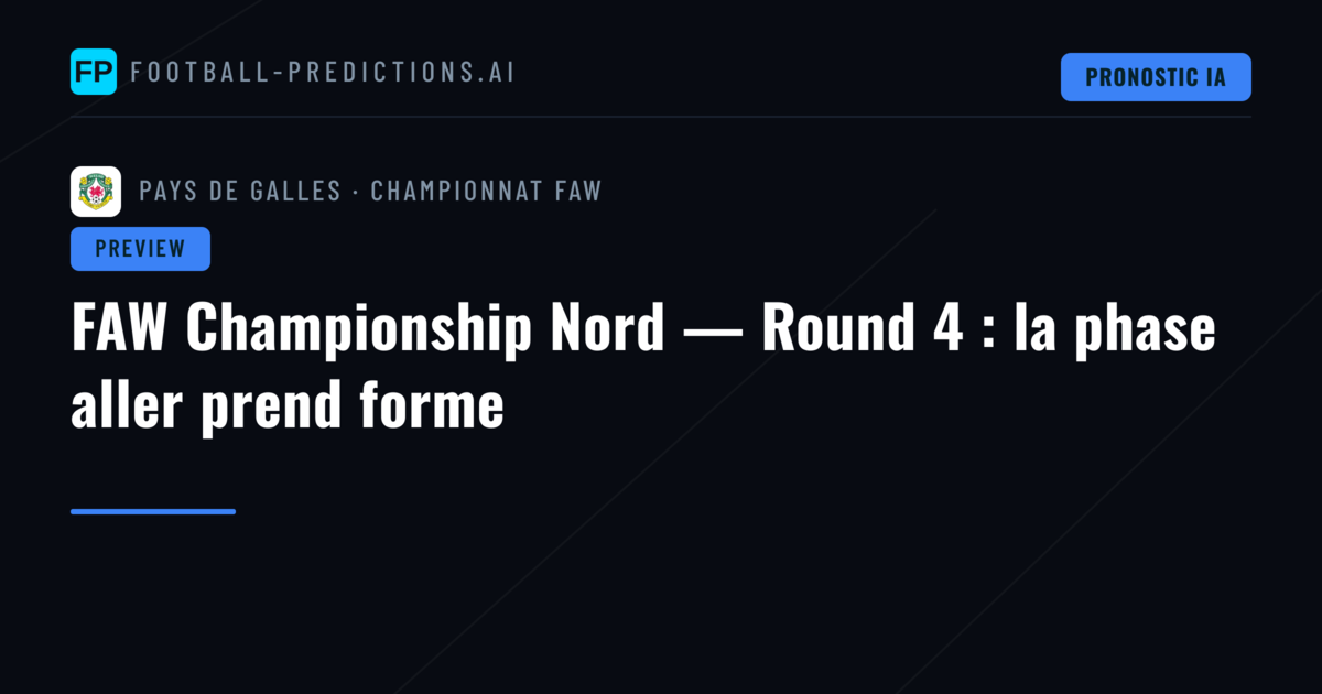 FAW Championship Nord — Round 4 : la phase aller prend forme