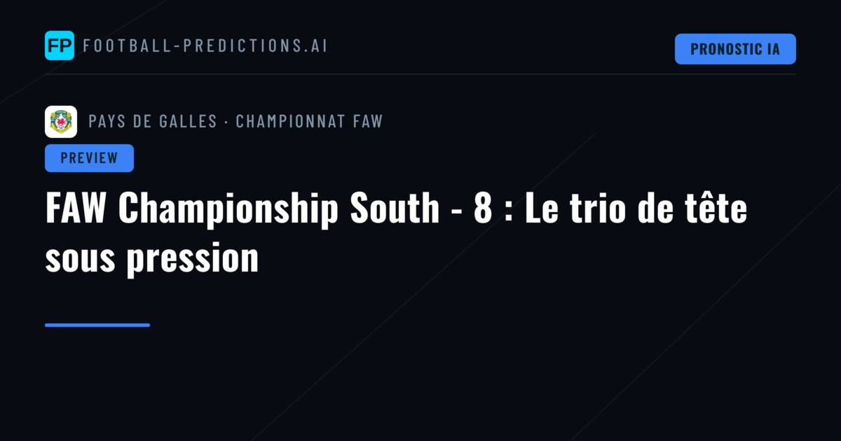 FAW Championship South - 8 : Le trio de tête sous pression