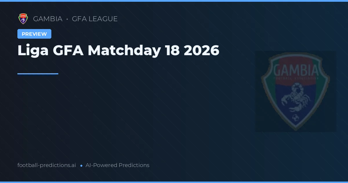 Liga GFA Matchday 18 2026