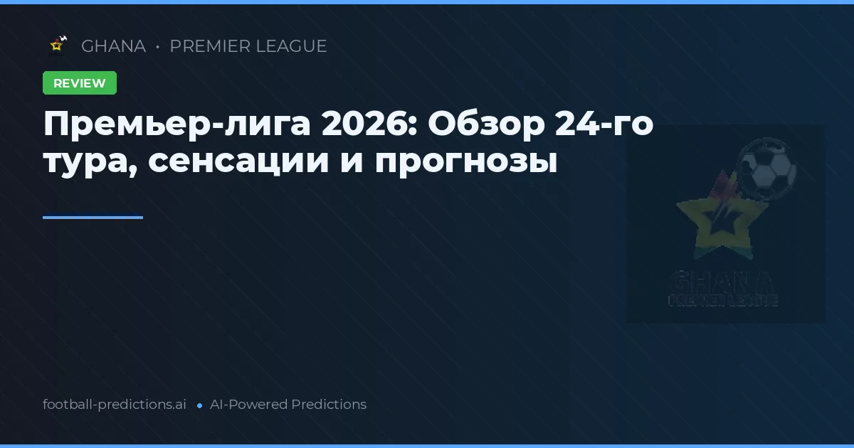 Премьер-лига 2026: Обзор 24-го тура, сенсации и прогнозы