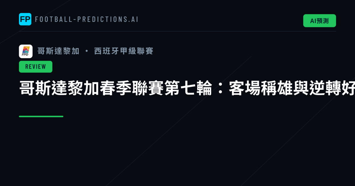哥斯達黎加春季聯賽第七輪:客場稱雄與逆轉好戲