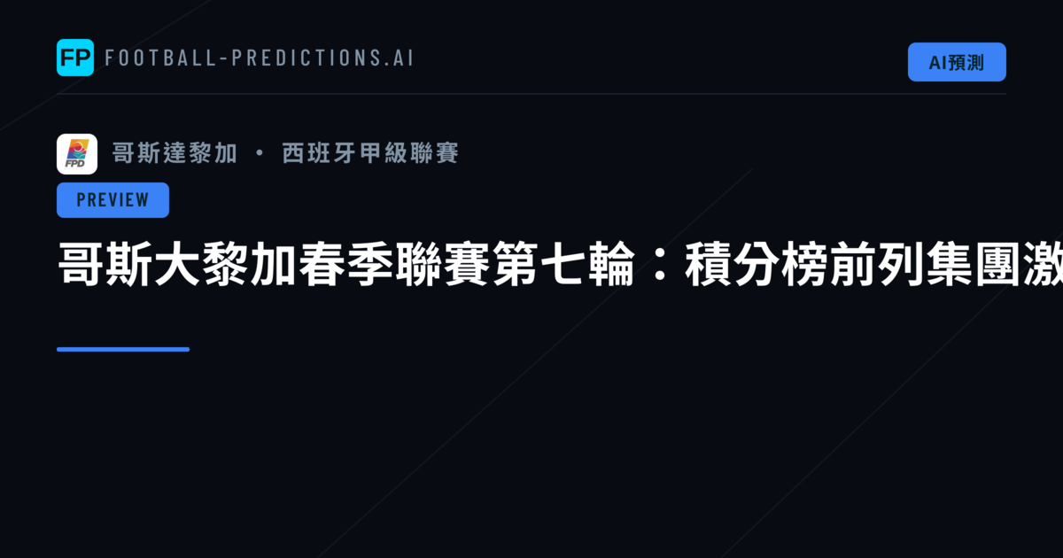 哥斯大黎加春季聯賽第七輪：積分榜前列集團激戰在即