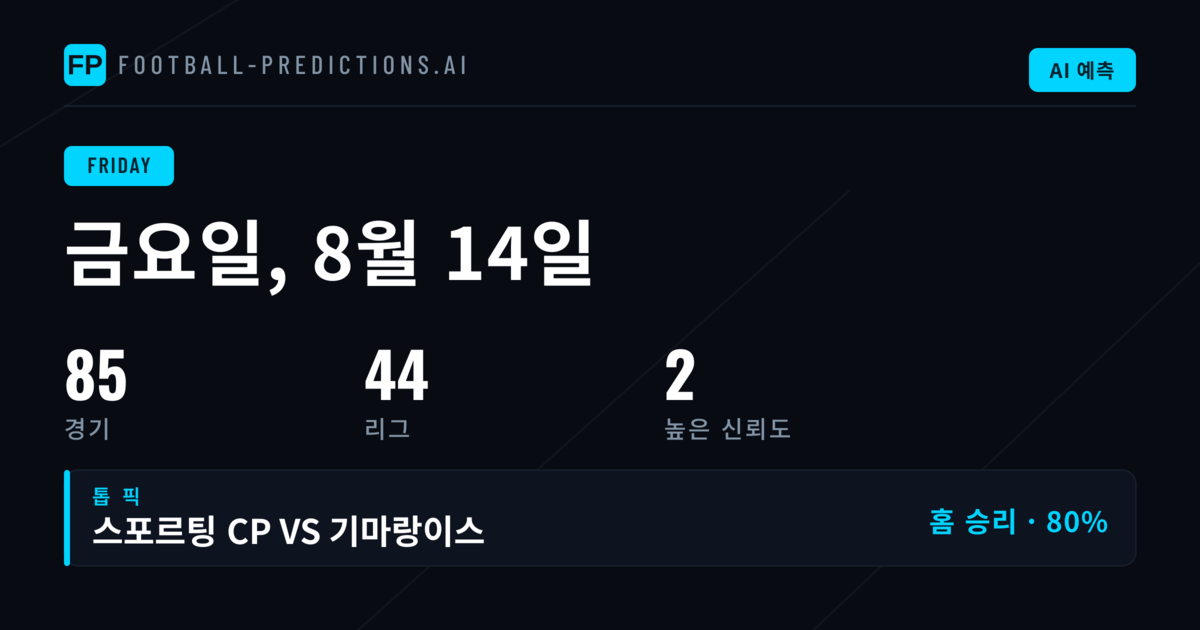 금요일 리그 분석 및 주요 시장 동향