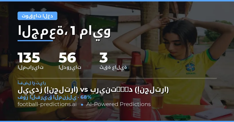 تحليل شامل لتوقعات مباريات كرة القدم ليوم 1 مايو 2026