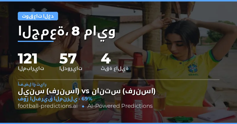 تحليل شامل لمباريات كرة القدم المقررة يوم 8 مايو 2026