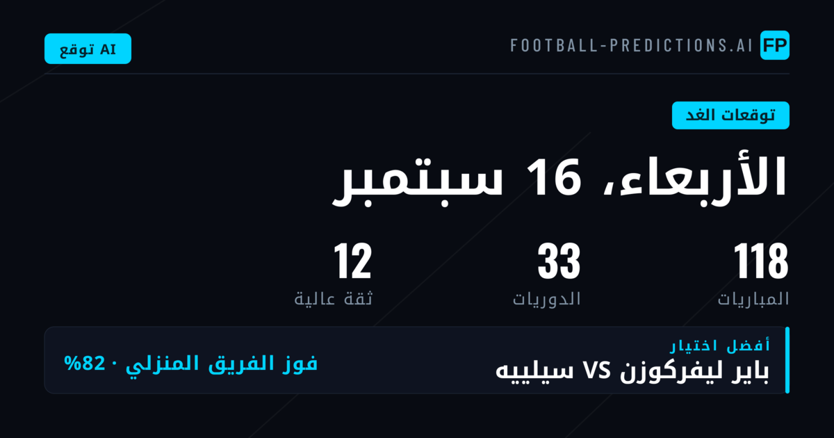 نظرة عامة على مباريات الأربعاء