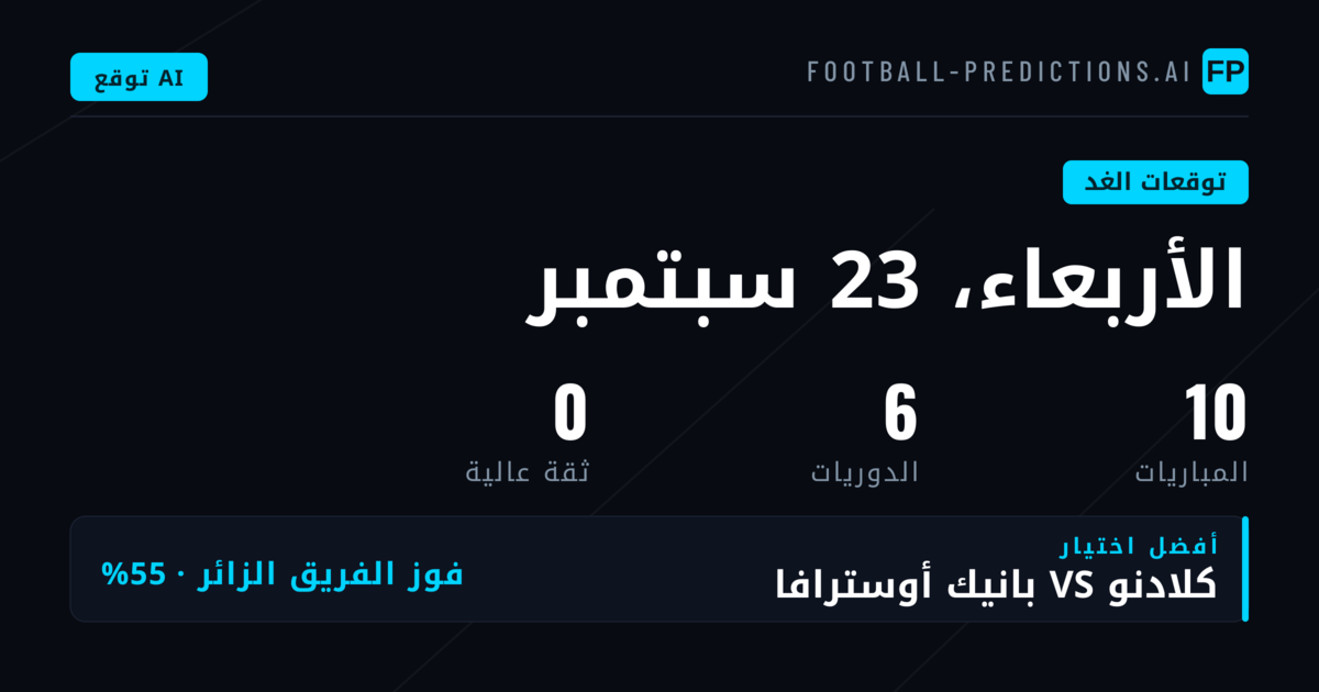 تحليل بيئة الرهانات ليوم الأربعاء