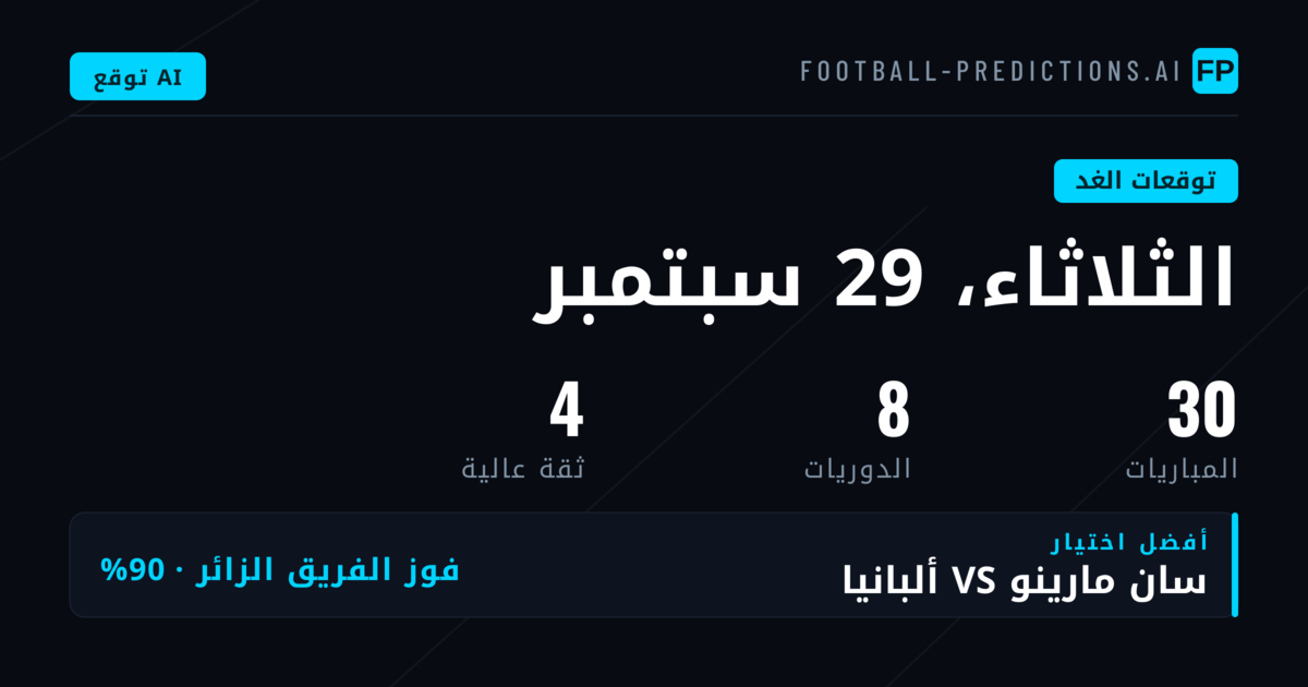 تحليل سوق الرهانات ليوم الثلاثاء