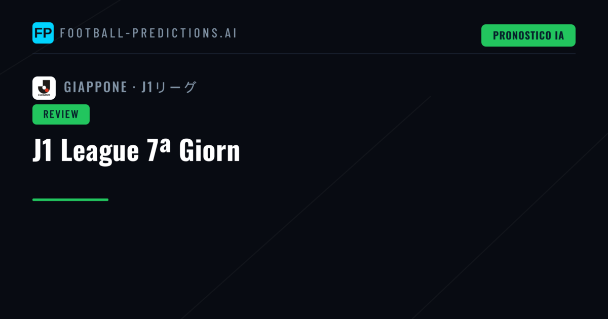 J1 League 7ª Giorn