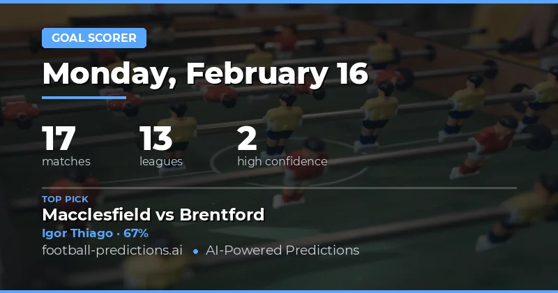 Anytime Goalscorer Predictions for 16 Feb 2026: Top Picks and Tactical Insights