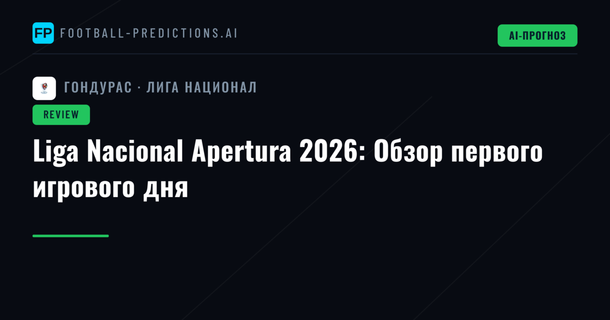 Liga Nacional Apertura 2026: Обзор первого игрового дня