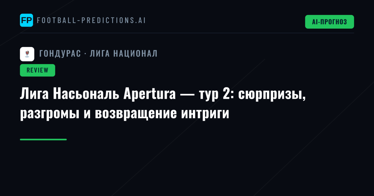 Лига Насьональ Apertura — тур 2: сюрпризы, разгромы и возвращение интриги