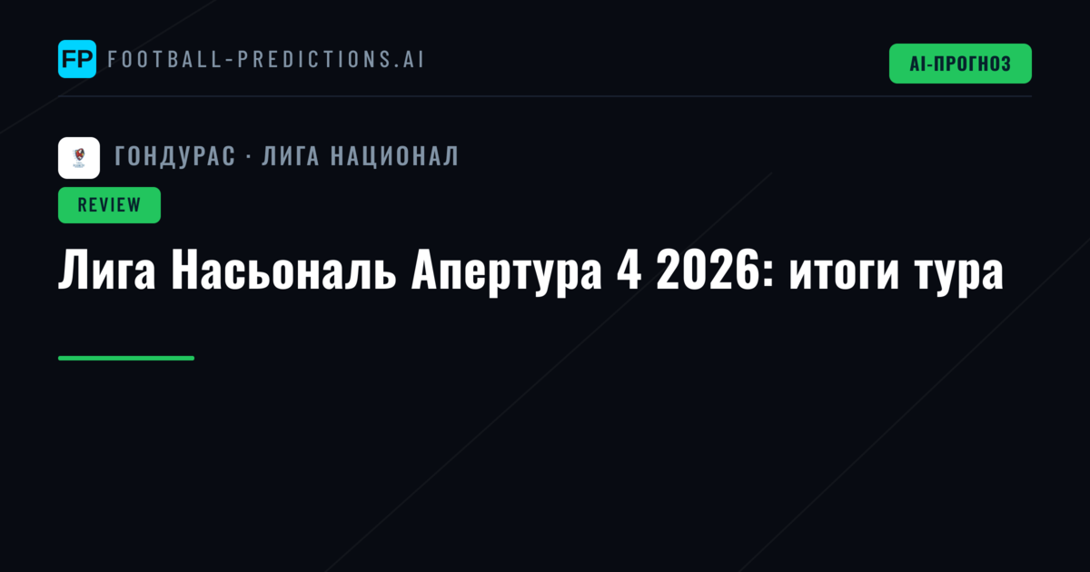 Лига Насьональ Апертура 4 2026: итоги тура