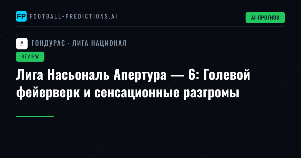 Лига Насьональ Апертура — 6: Голевой фейерверк и сенсационные разгромы