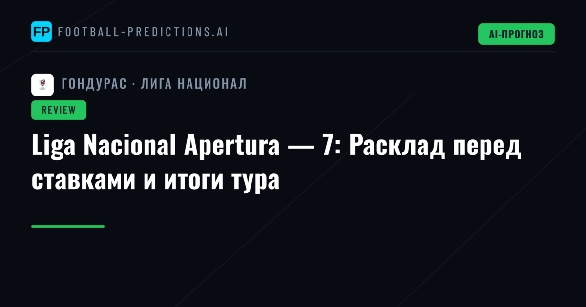 Liga Nacional Apertura — 7: Расклад перед ставками и итоги тура