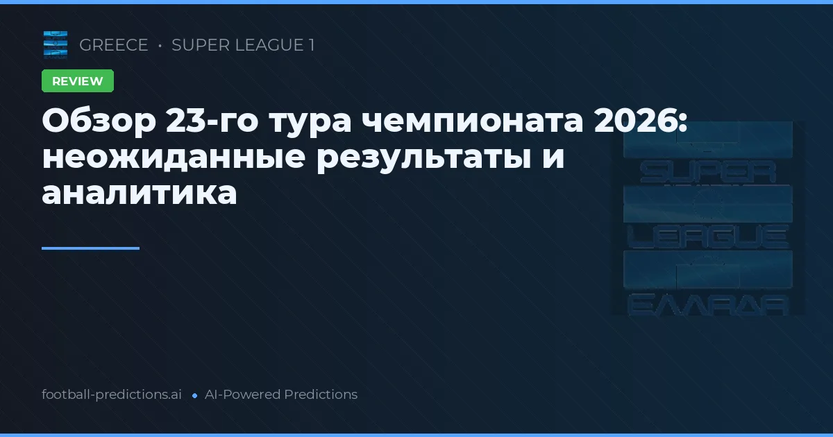 Обзор 23-го тура чемпионата 2026: неожиданные результаты и аналитика