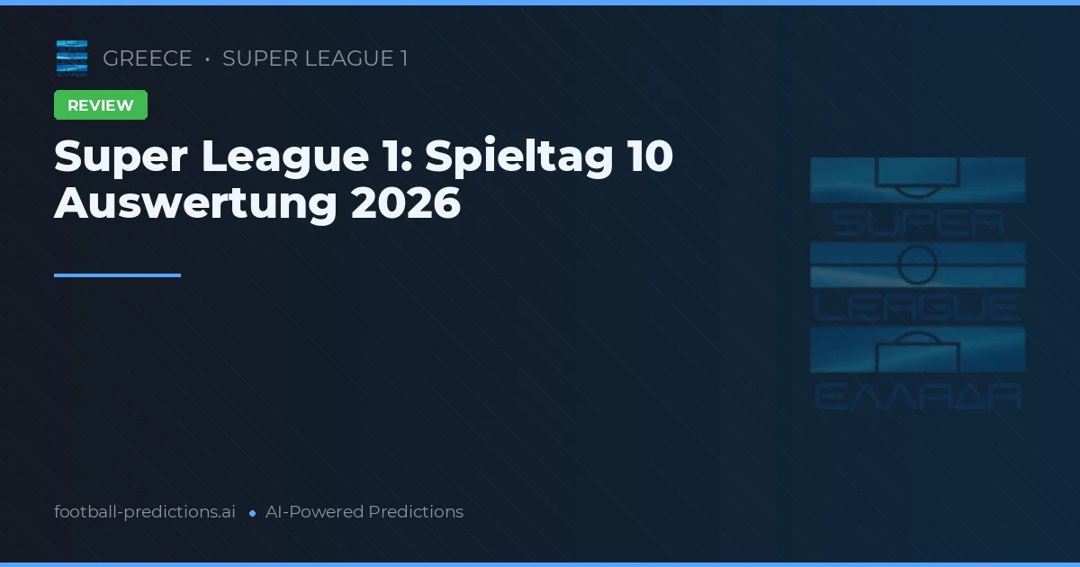 Super League 1: Spieltag 10 Auswertung 2026