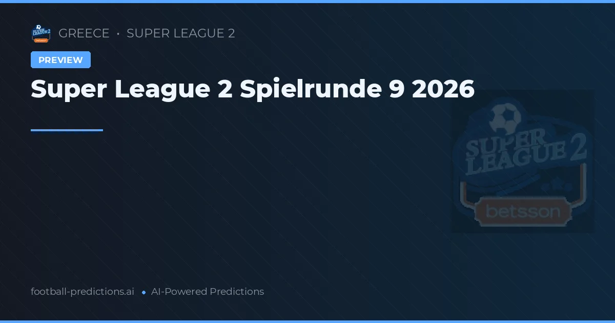Super League 2 Spielrunde 9 2026