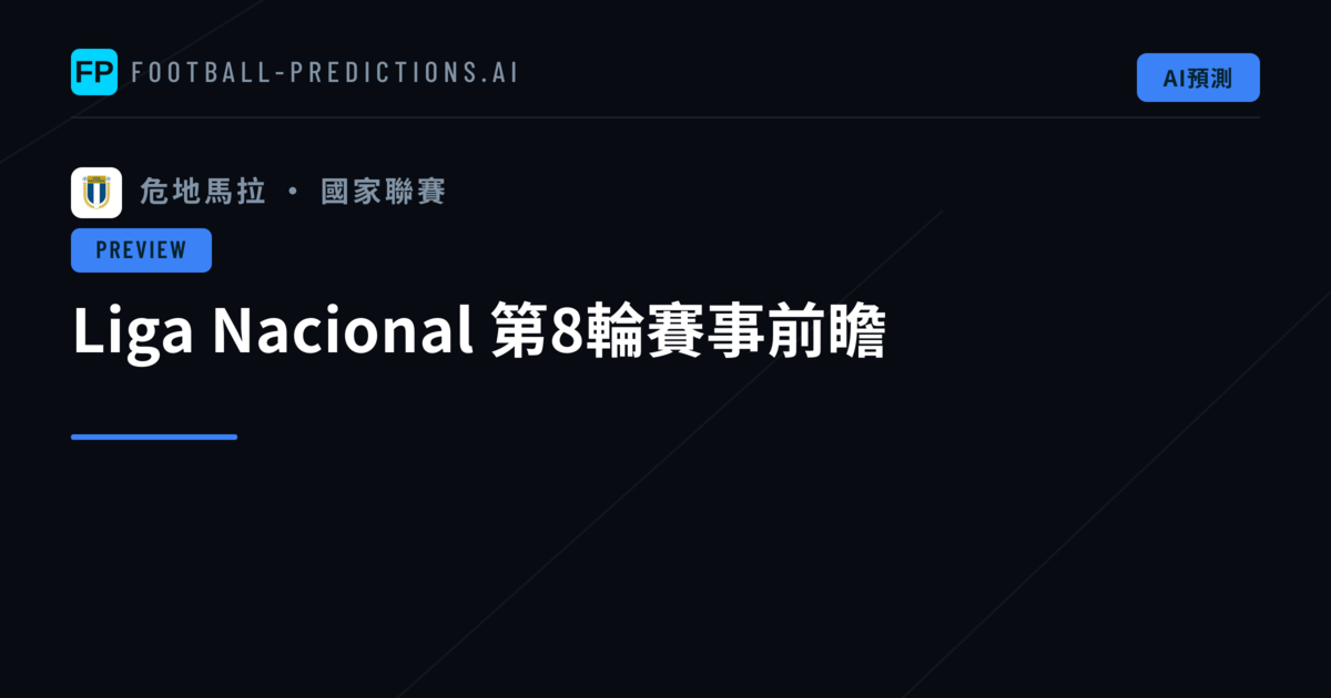 Liga Nacional 第8輪賽事前瞻