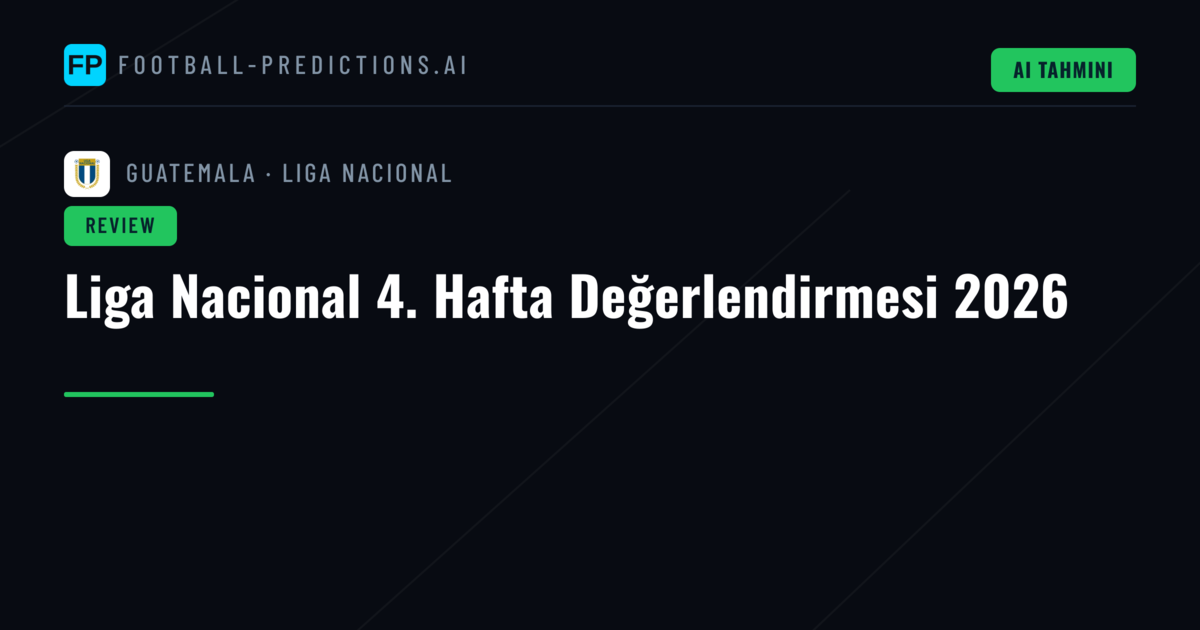 Liga Nacional 4. Hafta Değerlendirmesi 2026