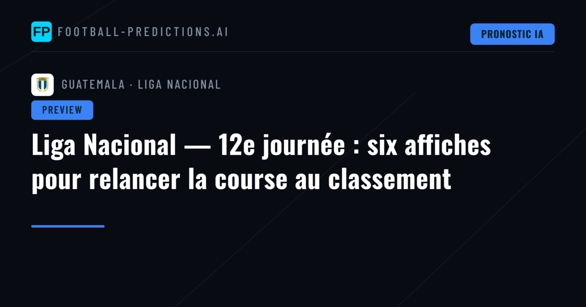 Liga Nacional — 12e journée : six affiches pour relancer la course au classement