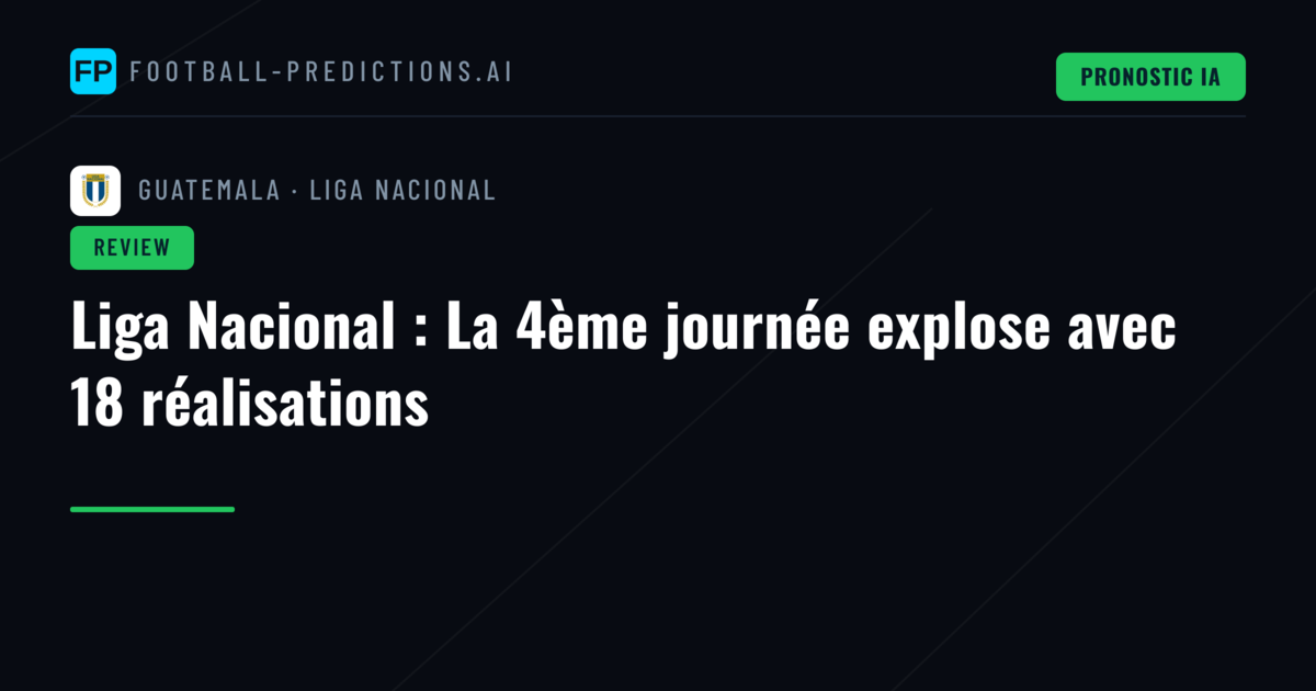 Liga Nacional : La 4ème journée explose avec 18 réalisations