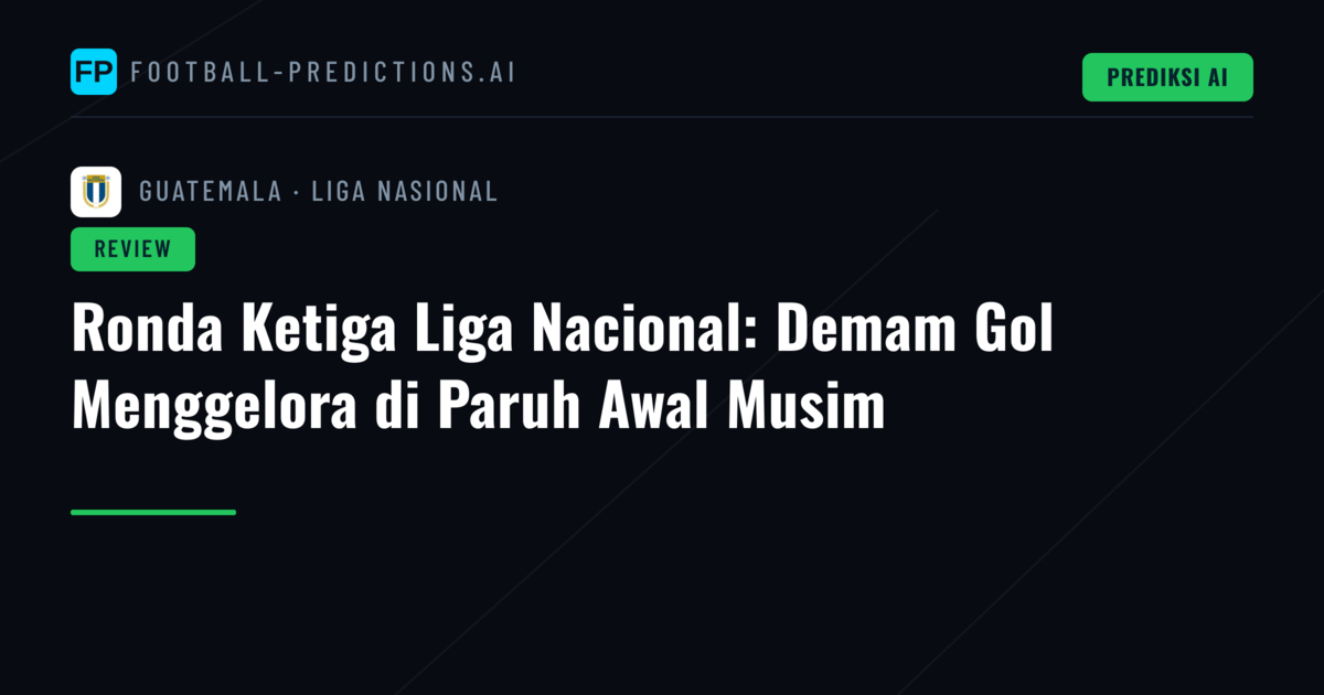 Ronda Ketiga Liga Nacional: Demam Gol Menggelora di Paruh Awal Musim
