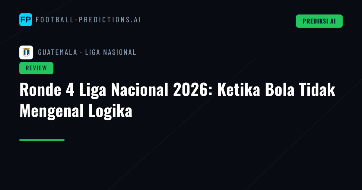 Ronde 4 Liga Nacional 2026: Ketika Bola Tidak Mengenal Logika