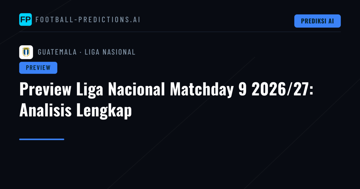 Preview Liga Nacional Matchday 9 2026/27: Analisis Lengkap