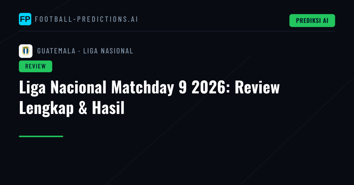 Liga Nacional Matchday 9 2026: Review Lengkap & Hasil