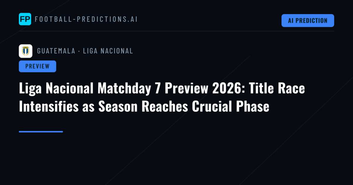Liga Nacional Matchday 7 Preview 2026: Title Race Intensifies as Season Reaches Crucial Phase